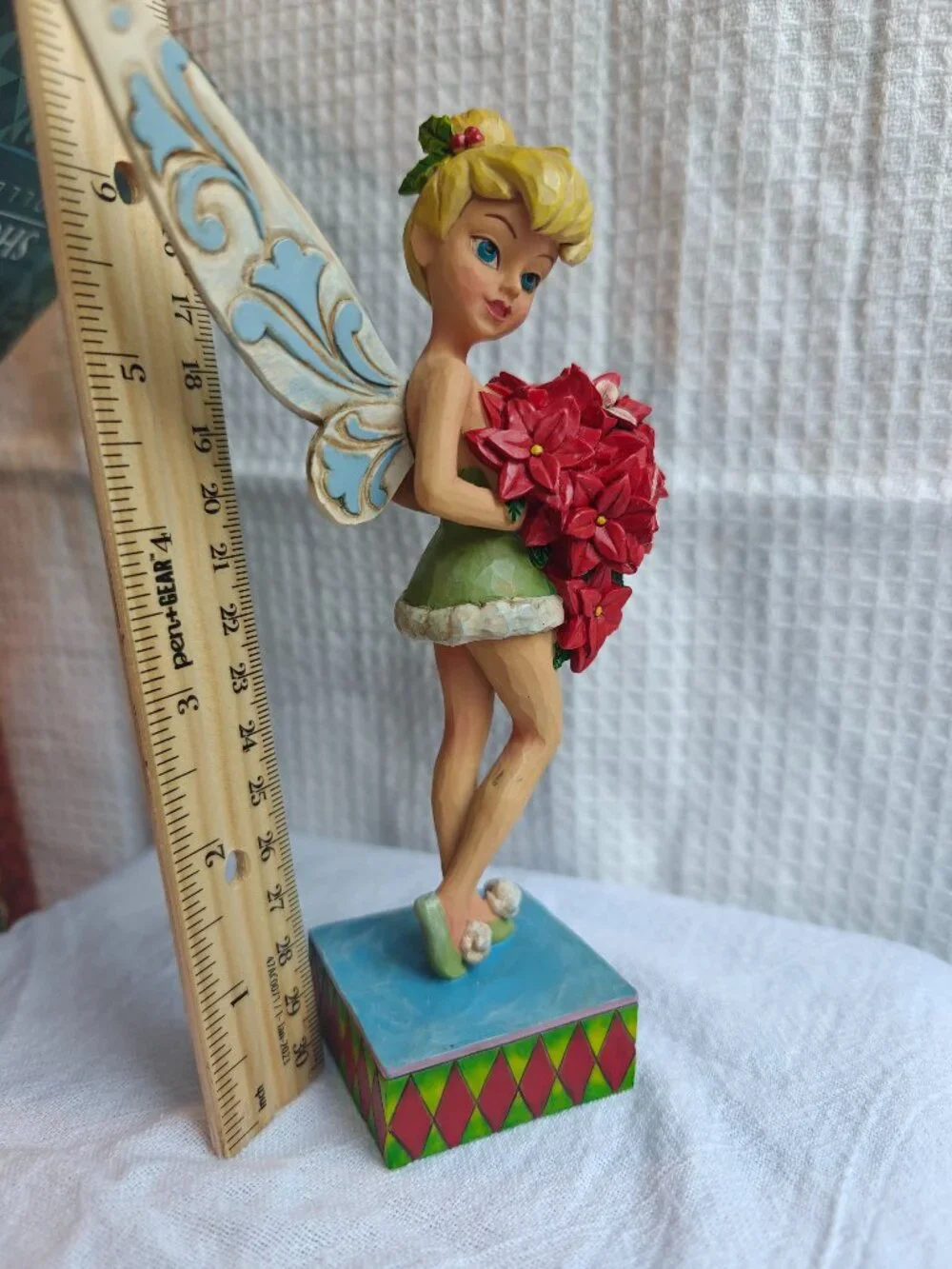 Jim Shore Disney Traditions Tinker Bell Tink with Poinsettia 4025487 Retired Box